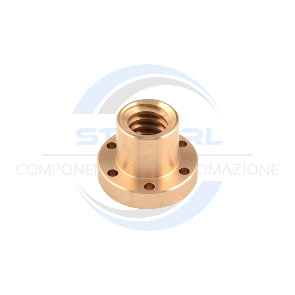 Flanged bronze nut Tr12x3 rh