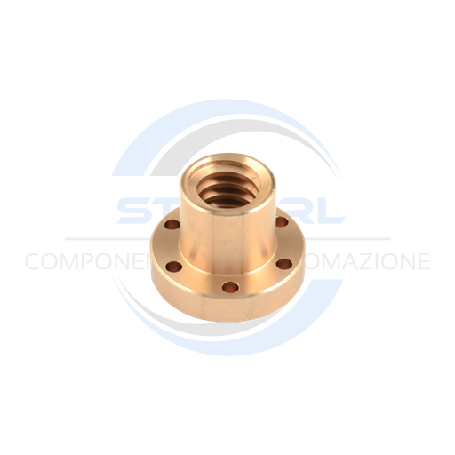 [00001671] Flanged bronze nut Tr12x3 rh