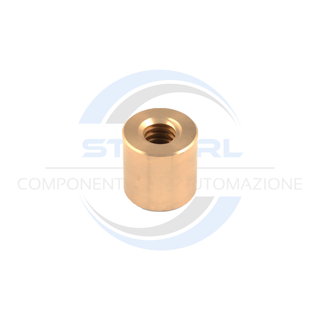 Cylindrical Bronze Nut Tr25x5 rh